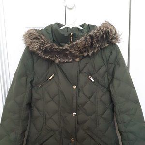 Express Olive Quilted Parka